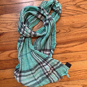V.Fraas plaid  check cotton scarf